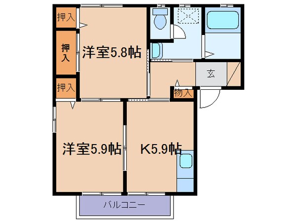 サリーレ太陽Ⅱの物件間取画像